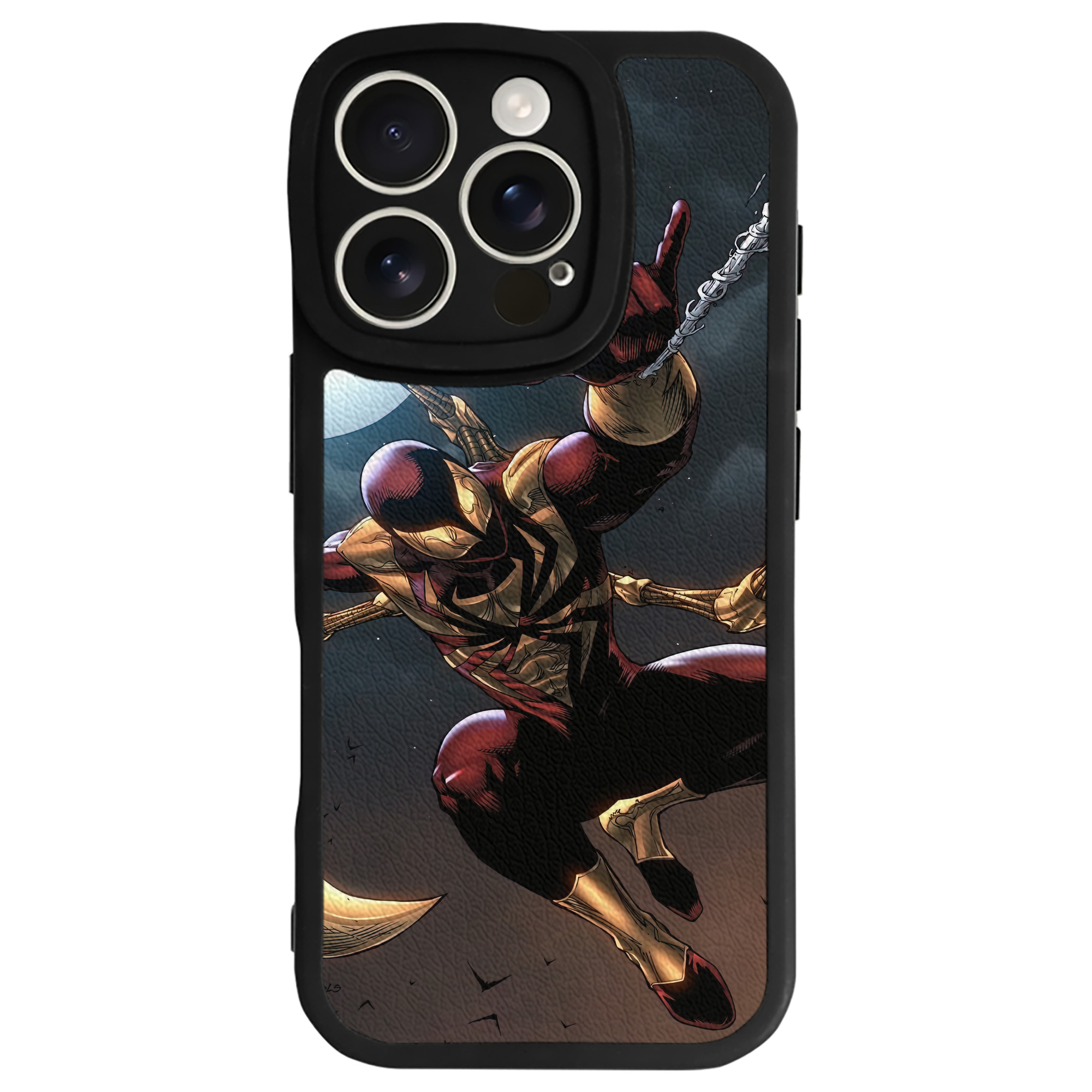 Spider Man スパイダーマン 【iPhone 16シリーズ対応】シリコンスマホケース（レザー調） 材質：シリコン